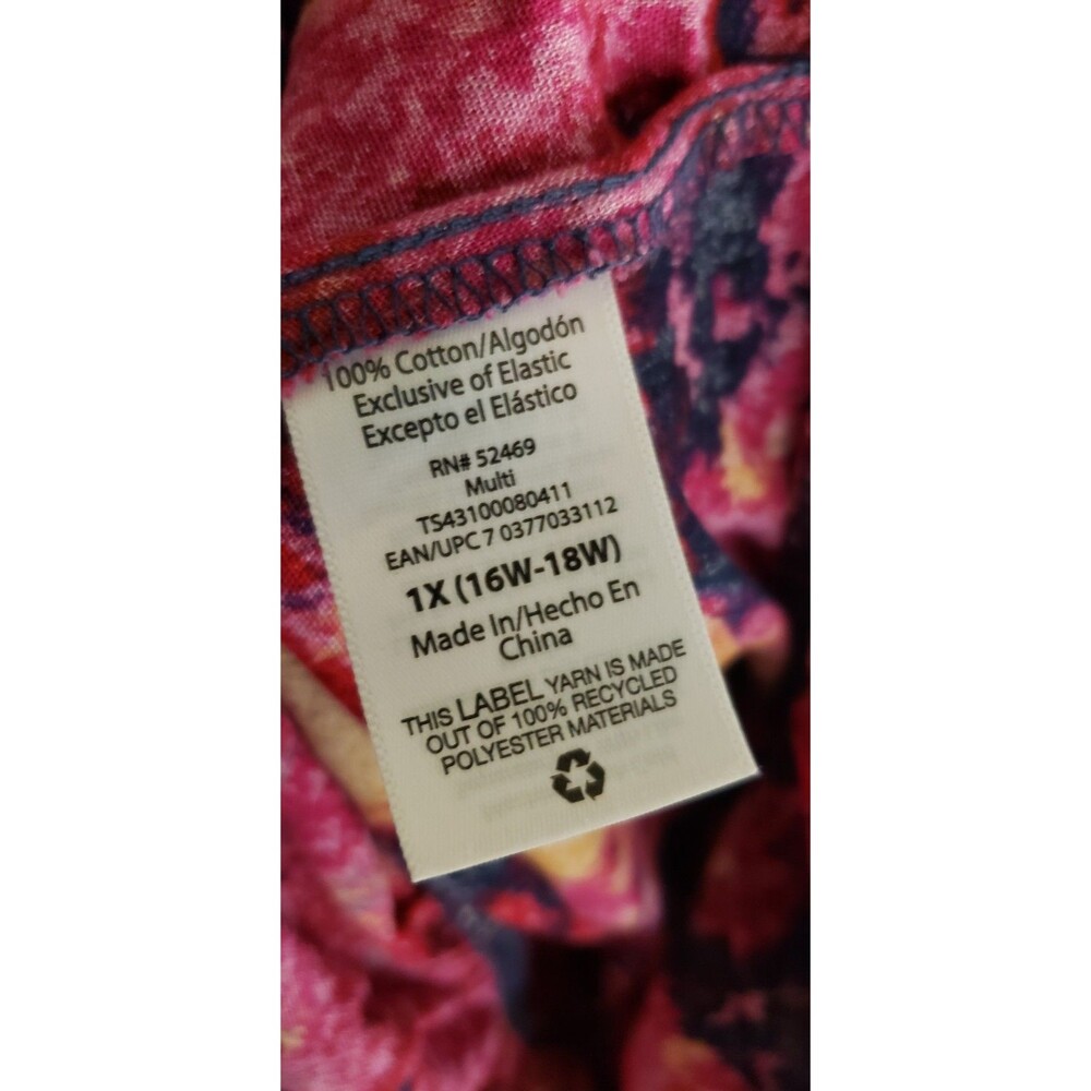 Terra & Sky Plus Size 1X  Floral Peasant Dress Smocked Long Sleeve Boho Chic - Picture 5 of 9